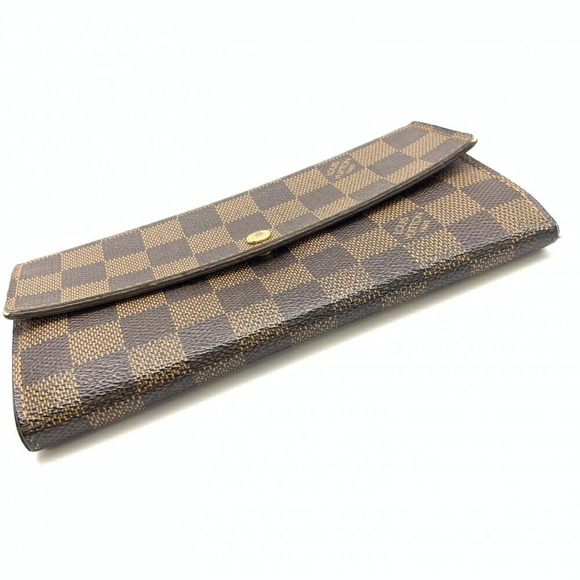 Louis Vuitton Portefeuille Sarah Damier Leather Long Wallet Brown - Picture 4 of 10